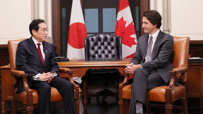 Japans Premier Fumio Kishida, Justin Trudeau