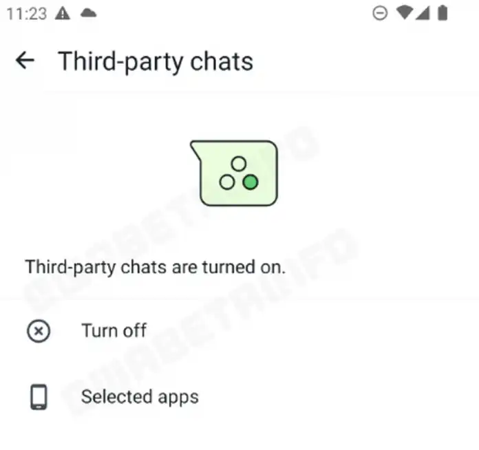 Third Party chats in WhatsApp