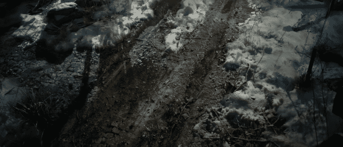 Dirt road with more details and snow from above