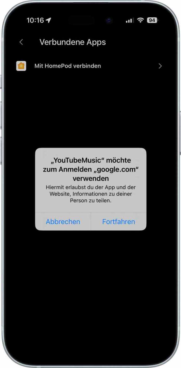  Premium-Abonnenten können die YouTube-Music-App mit Apple Home verknüpfen.