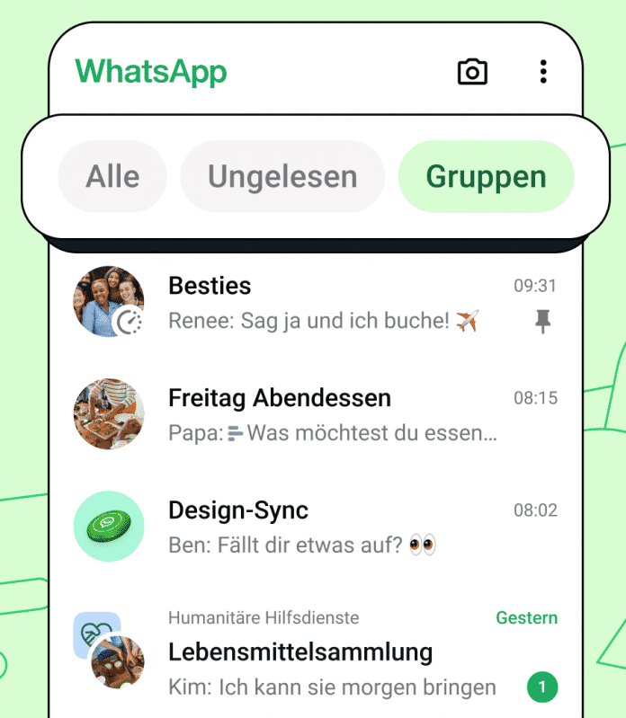 Die neuen Filter in WhatsApp
