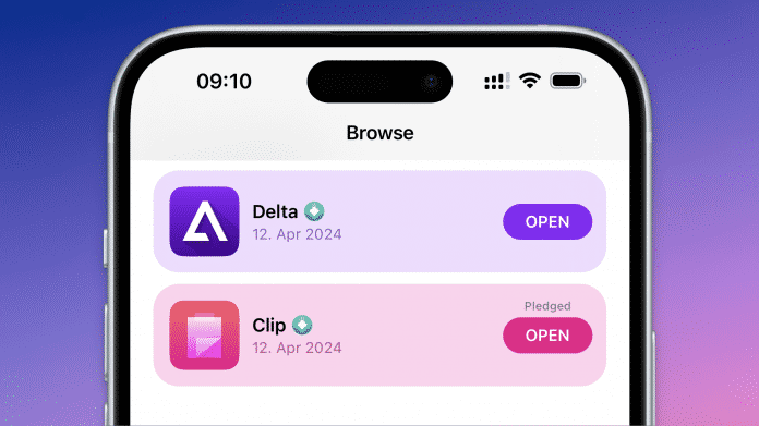 App-Ansicht in AltStore auf einem iPhone 
