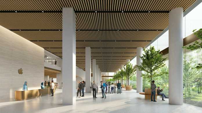 Rendering von Apples neuem Campus in Singapur