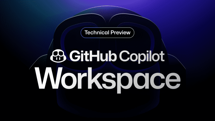 Ein Banner mit dem Schriftzug: GitHub Copilot Workspaces