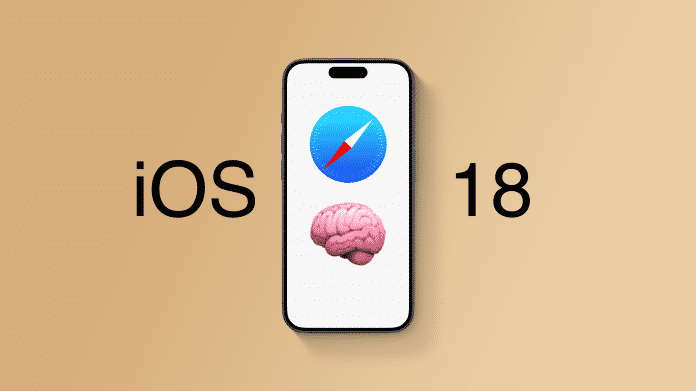 Safari-Icon und ein Emoji-Gehirn auf einem iPhone