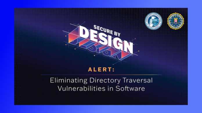 Secure by Design-Schriftzug mit CISA- und FBI-Logo