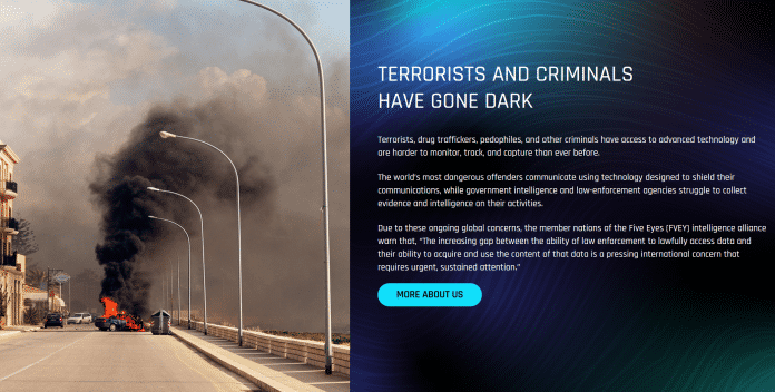 Die NSO Group wirbt auf ihrer Webseite damit, dass Regierungen mit ihrer Software Terrorismus bekämpfen., 