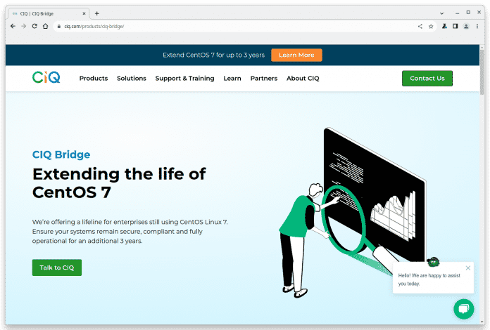 CIQ sieht seine unter dem Label Bridge zusammengefassten Dienstleistungen als Umstiegshilfe zu Rocky Linux., 
