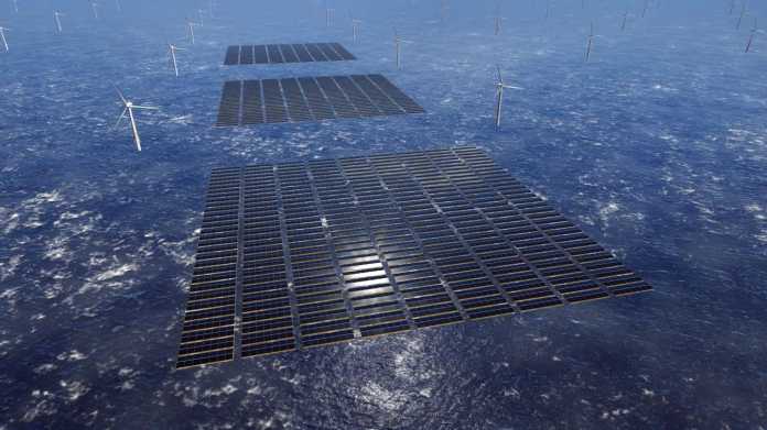 Solarmodule auf See