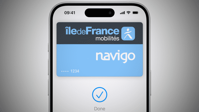 Navigo-Ticket auf einem iPhone