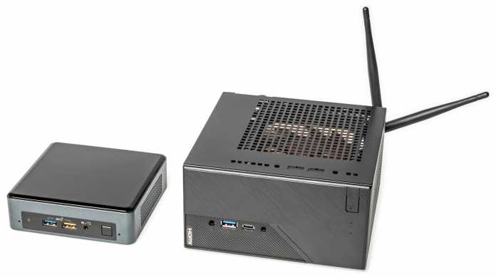 Mini-PCs eignen sich gut für bestimmte Heimserver-Aufgaben, es passen aber keine 3,5-Zoll-Festplatten und auch keine PCIe-Erweiterungskarten hinein., 