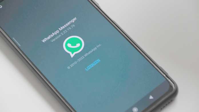 WhatsApp-Startbildschirm auf Smartphone