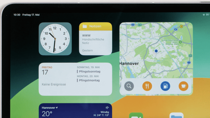 Homescreen des iPad Air 2024