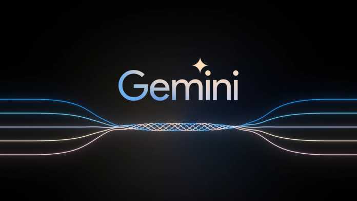 Gemini-Schriftzug vor schwarzem Hintergrund