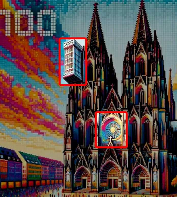 Kölner Dom mit Defekten