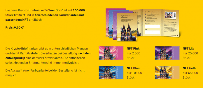 Auswahl an Briefmarken der Deutschen Post