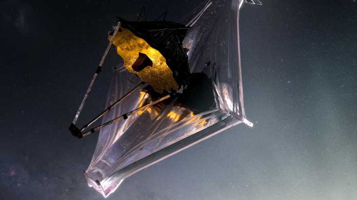 Computergenerierte Darstellung des Weltraumteleskops James Webb