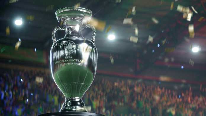 Werbebild zum EM-Update für "EA FC 24" zeigt EM-Pokal