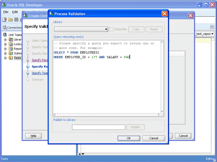 Screenshot vom SQL Developer