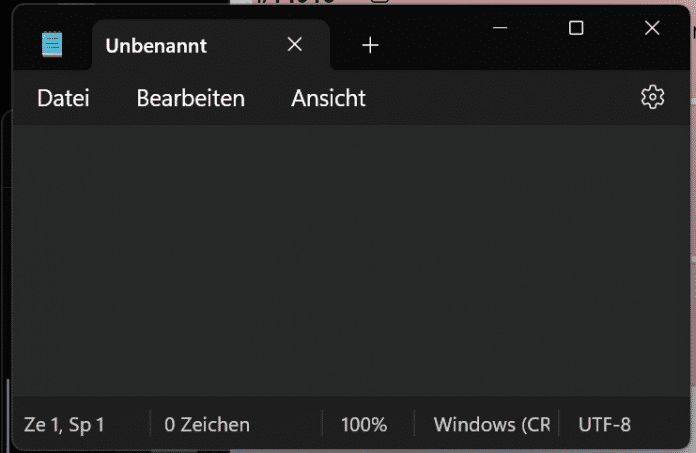 A cogwheel in the menu bar takes you to the settings