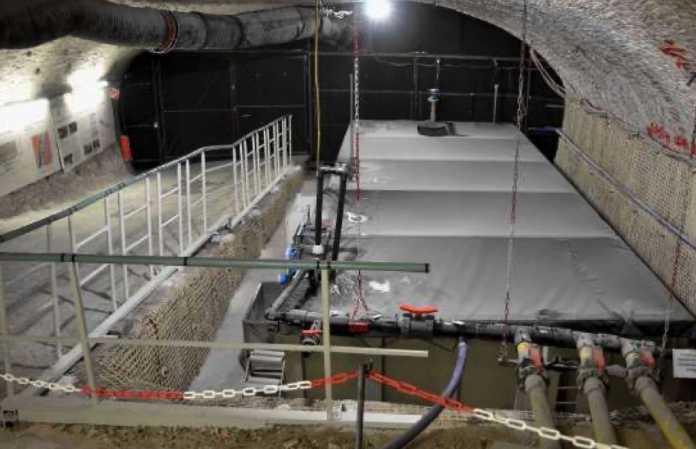 Main collection point on the 658 m level