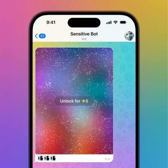 Screenshot dei contenuti a pagamento