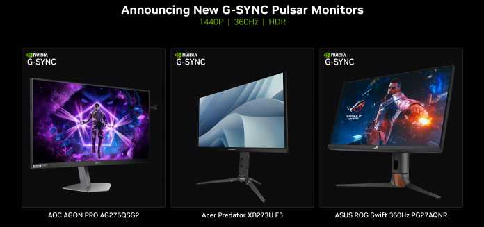 Overview of new G-Sync monitors