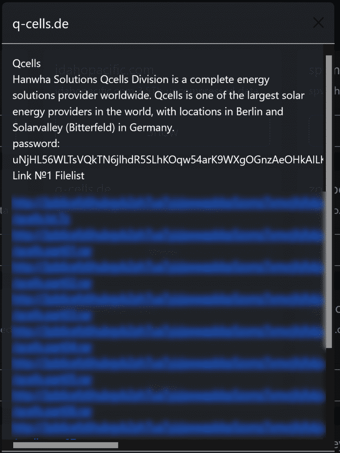 Gestohlene Dateien mit Links zum Runterladen