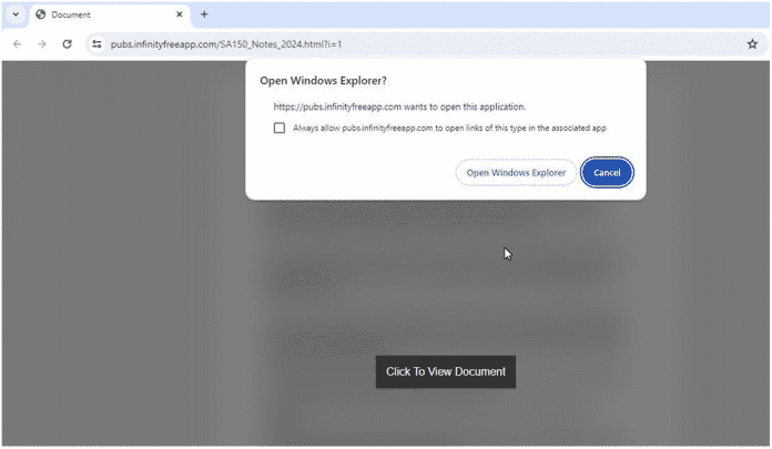 Die von InfinityFree gehostete Landingpage. 