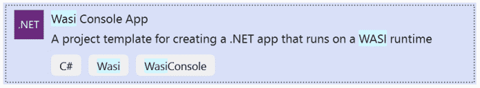 Visual Studio WASI