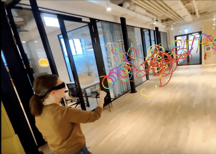 Painting together with the Spectacles. 