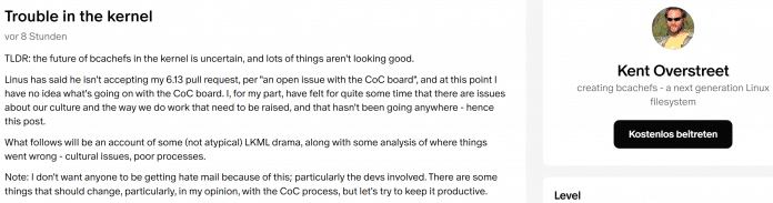 Overstreet contribution on Patreon