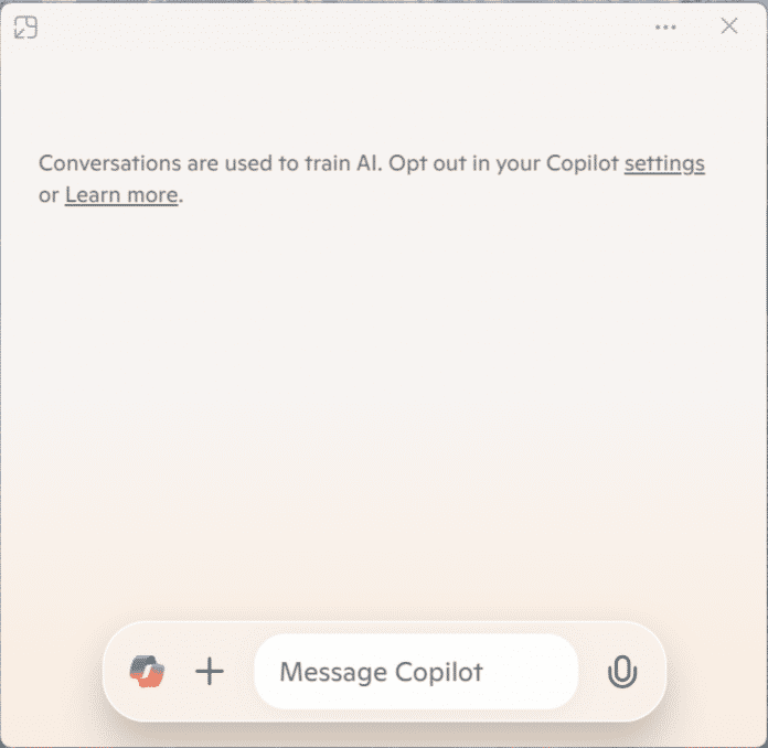 The Copilot Quickview window