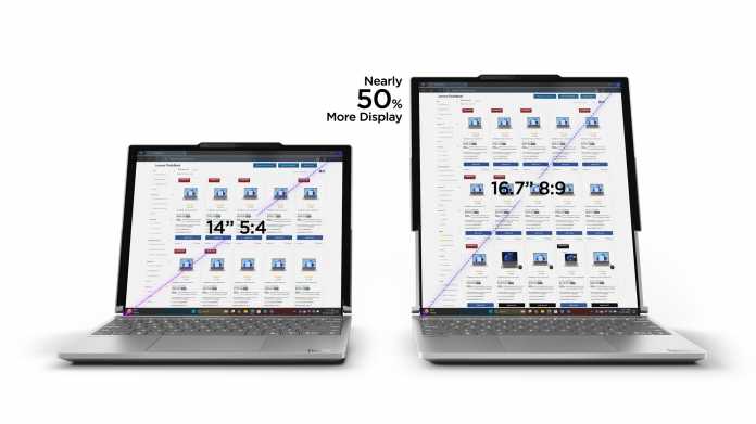 Size comparison ThinkBook Plus Gen 6 Rollable