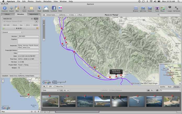 Aperture 3 erbt Gesichtserkennung und Geotagging von iPhoto.