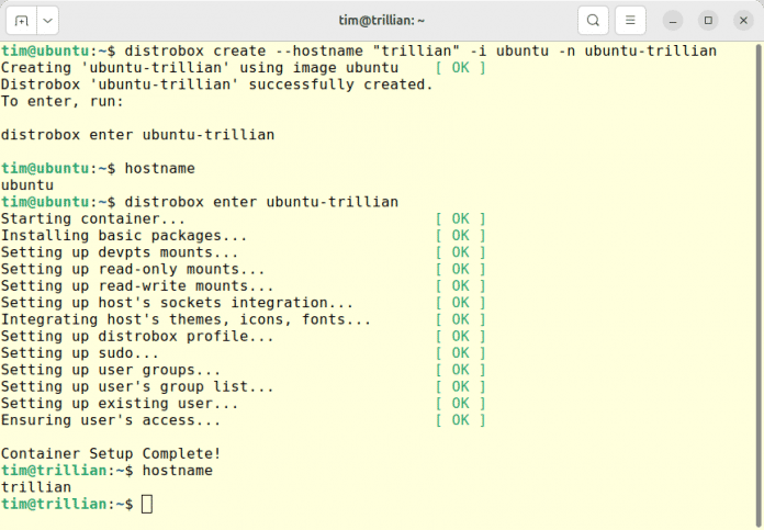 Use the --hostname parameter to assign a host name to the container, 