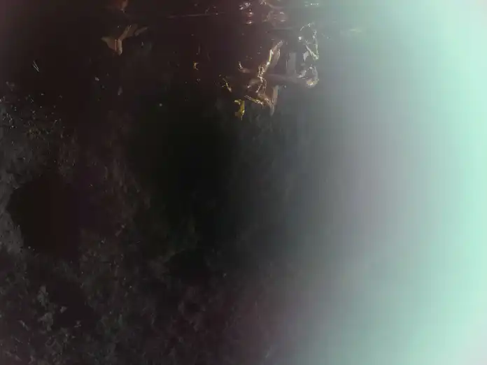 Die steinige Mondoberfläche, aufgenommen aus dem Blue Ghost Mondlander