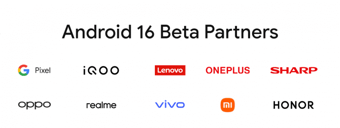 Übersicht der Hardwarepartner für das Betaprogramm von Android 16 