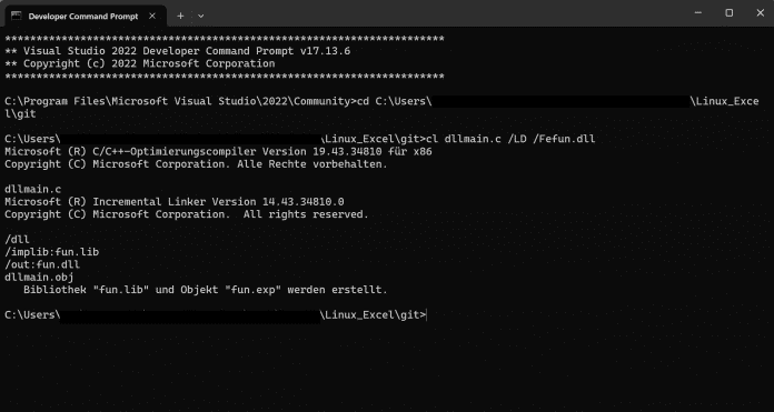 Kompilieren der &quot;fun.dll&quot; für Linux in Excel