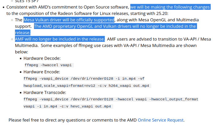 Screenshot aus AMDs Ankündigung