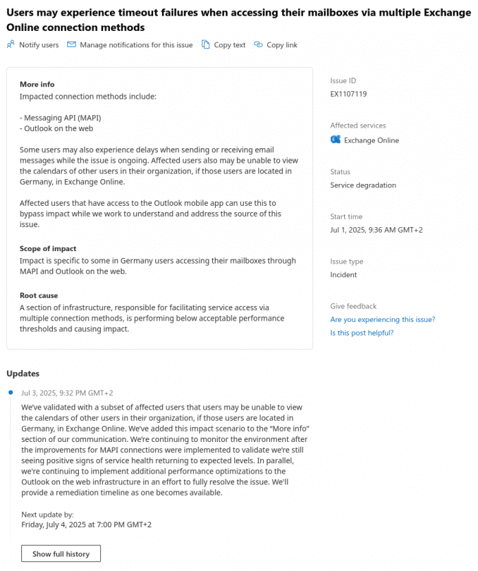 Troubleticket im M365-Admin-Center