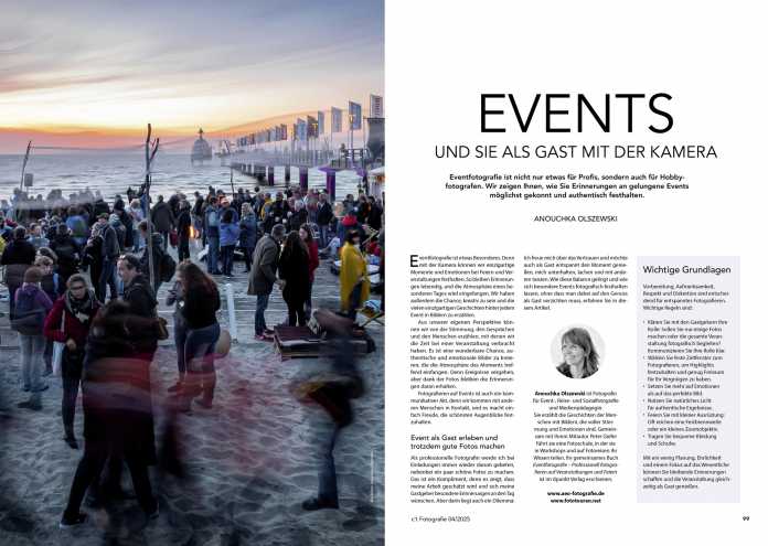 Aufmacherseite des Artikels Eventfotografie