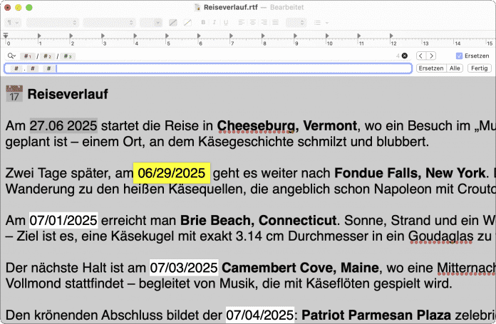 Platzhalter ermöglichen die Suche nach Zeichenketten, die einem vorgegebenen Muster entsprechen.