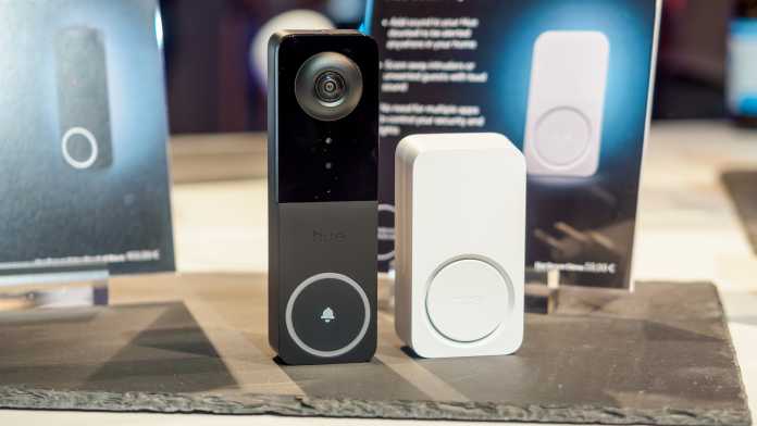 Picture of new video doorbell and a smart chime