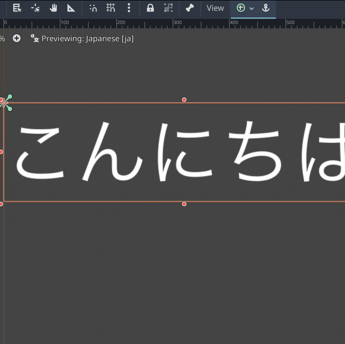 Live preview for internationalization, here using Japanese as an example