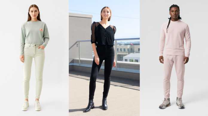 Drei Model-Bilder nebeneinander