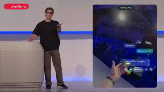 Mark Zuckerberg shows Meta Ray-Ban display