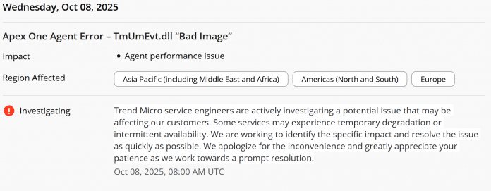 Trend Micro service status