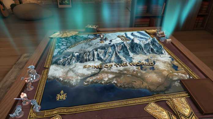 Spielkarte, die den Grat der Welt zeigt.