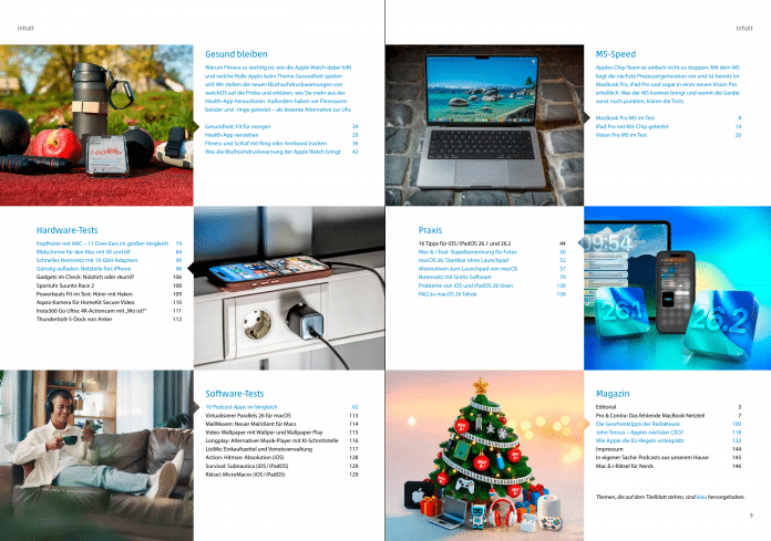 Inhaltsverzeichnis der Mac &amp; i 6/2025